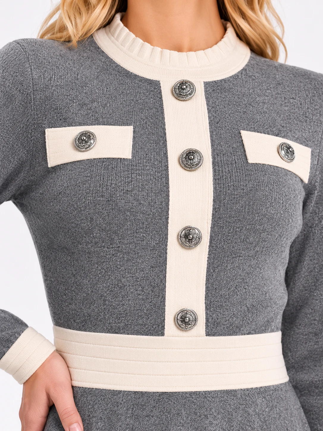 Kleid Emily – Grau – Bild 3 von 3